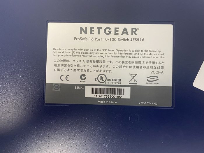 Netgear Jfs516