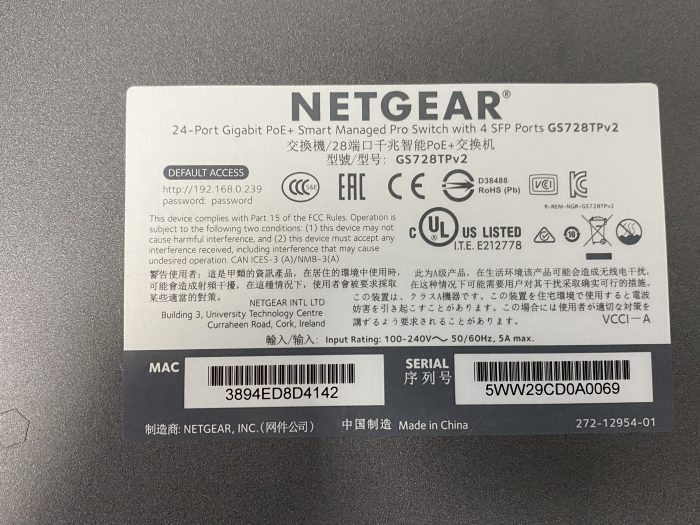 Netgear Prosafe Gs728tp