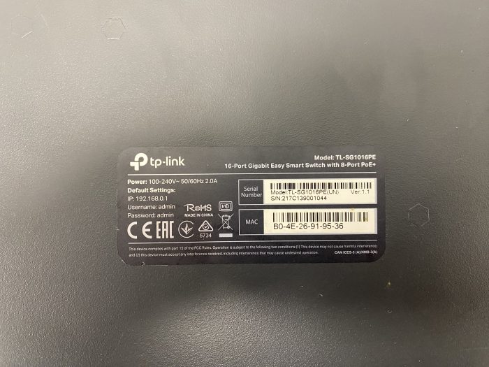Tplink Tlsg1016pe