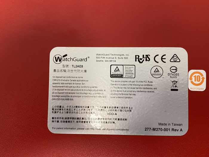 Watchguard Firebox M270