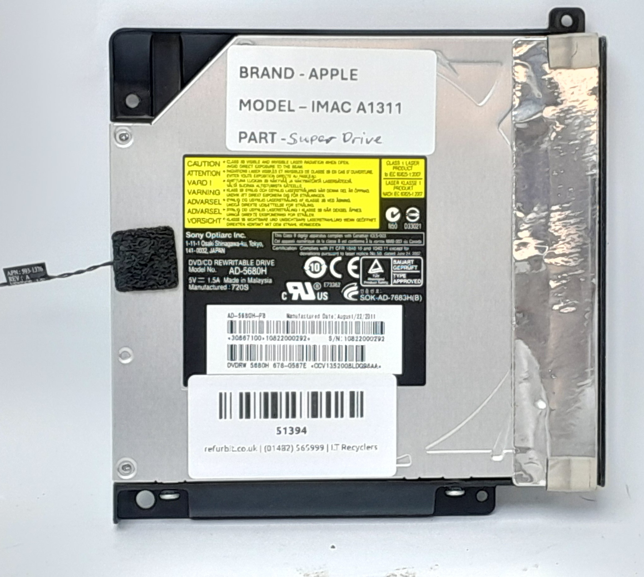 APPLE_A1311_OpticalDrive_1-1.jpg APPLE A1311 ad-5680h-p8 Optical Drive #51394