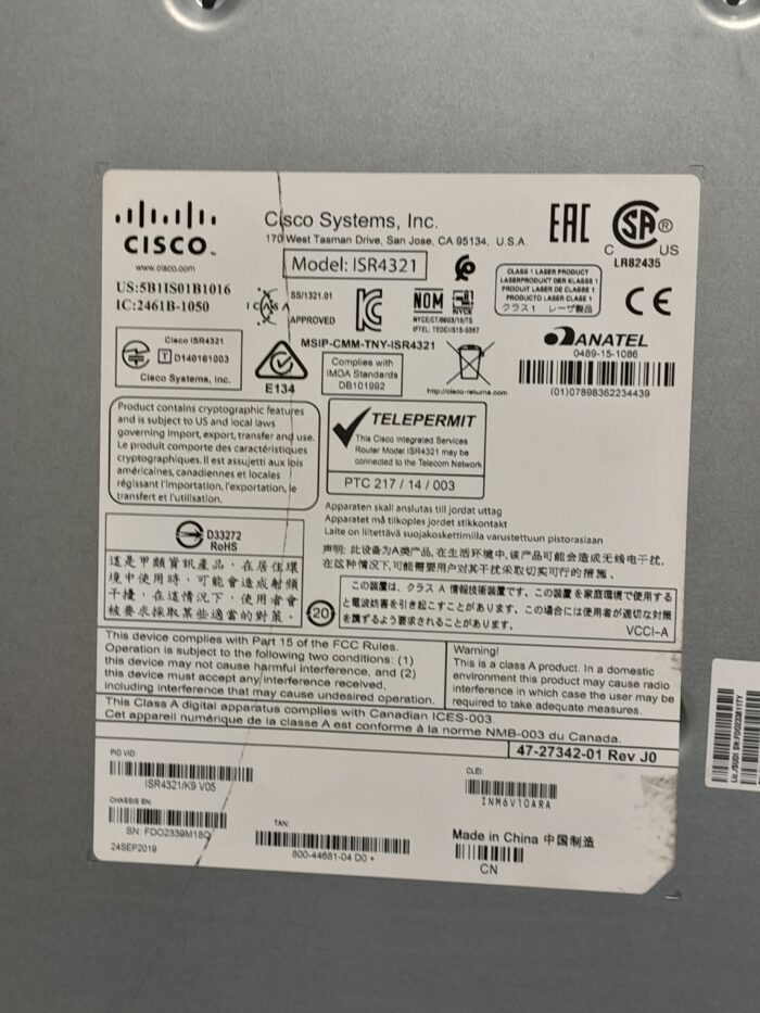 Cicso System Isr4321