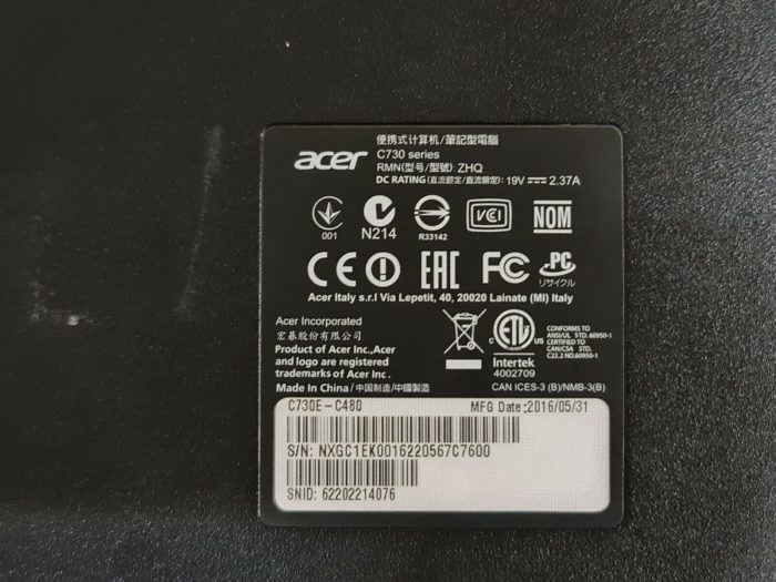 Acer Chromebook C730 11.6" 16GB SSD Intel Celeron CPU 4GB RAM - Image 5