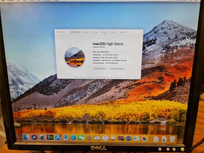 Apple Mac Mini A1347 i5-2520M 2.5GHz CPU 8GB RAM, 500GB HDD High Sierra Mid 2011 - Image 2