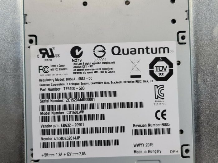 Quantum Tape Drive CD160LWH-SB Internal DAT-160 SCSI LVD/SE - Image 3