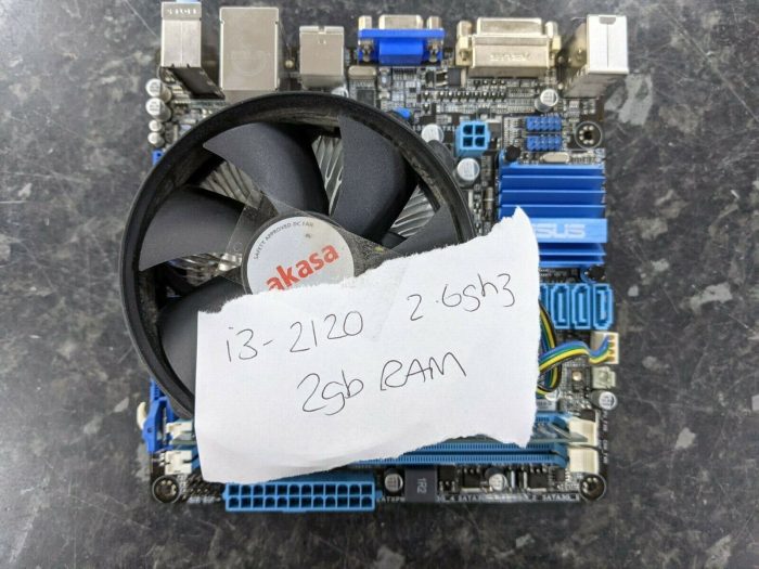 Intel Core i3-2120 @ 2.60GHz 2GB DDR3 RAM Asus Motherboard P8H61-I - Image 2
