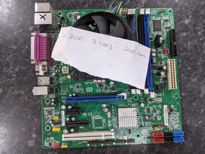 Intel Desktop Motherboard G12528 2GB RAM Intel I3-2100 @3.1Ghz - Image 2