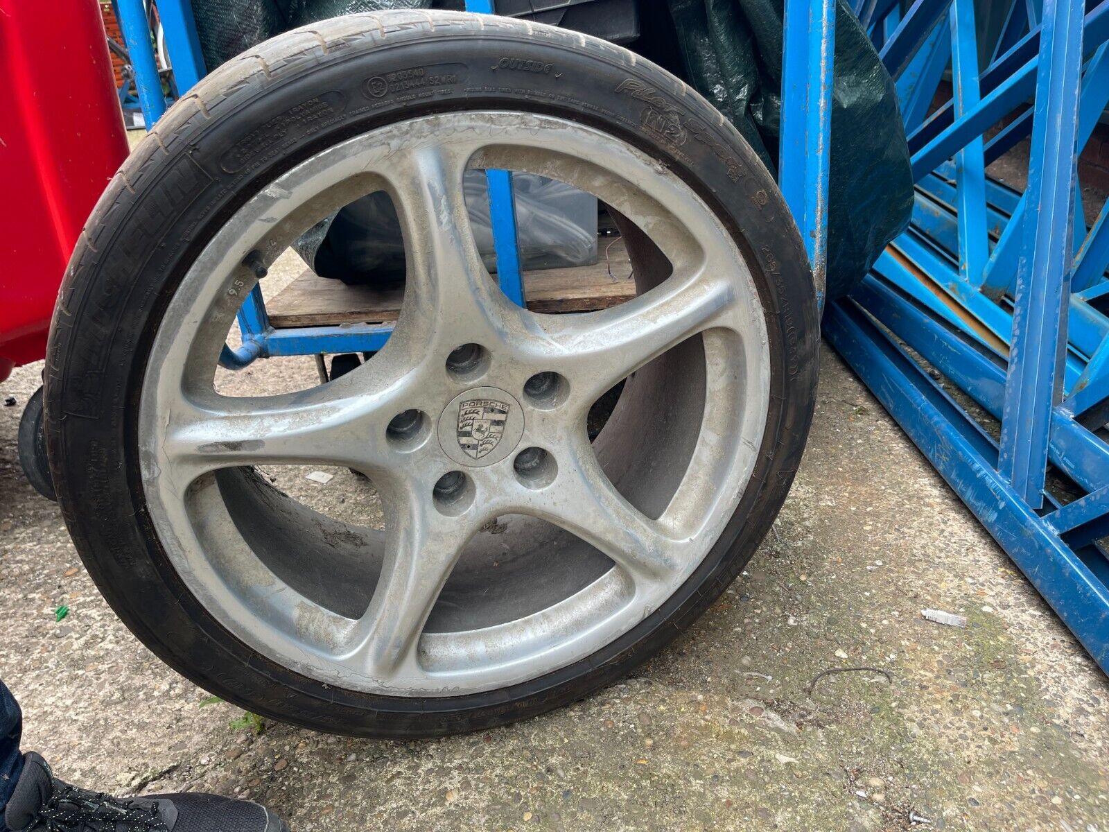 Porsche-Boxster-987-Cayman-19-Alloy-Wheel-Rear-Genuine-Porsche-BBS-305606574128 Porsche Boxster 987 Cayman 19'' Alloy Wheel (Rear) Genuine Porsche BBS - Image 1