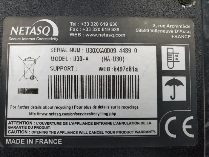 NETASQ U30 U30-A Security Firewall Appliance - Image 4